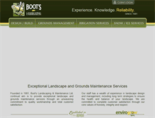 Tablet Screenshot of bootslandscaping.com